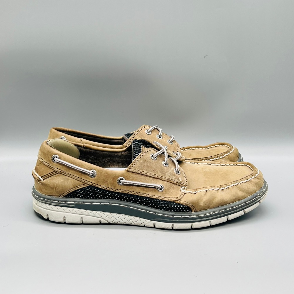 Sperry Shoes Mens 11 Brown Leather Boat Loafers Slip On Casual Comfort Nautical